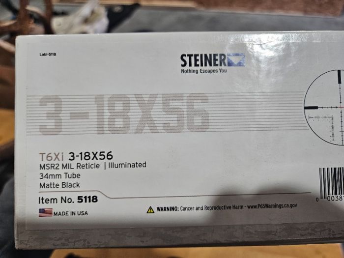 Steiner T6Xi 3-18x56 illuminated MSR2 mRAD