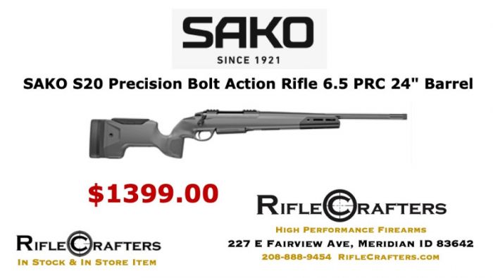 SAKO S20 Precision Bolt Action Rifle 6.5 PRC 24 in