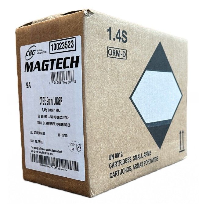 🇺🇸 Magtech 9mm 115 gr 1000 RD Case $239.99 🇺🇸