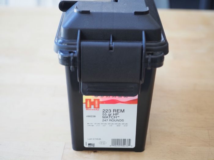 One Box of 247 ct. of Hornady Match 223 Rem 55 gr 