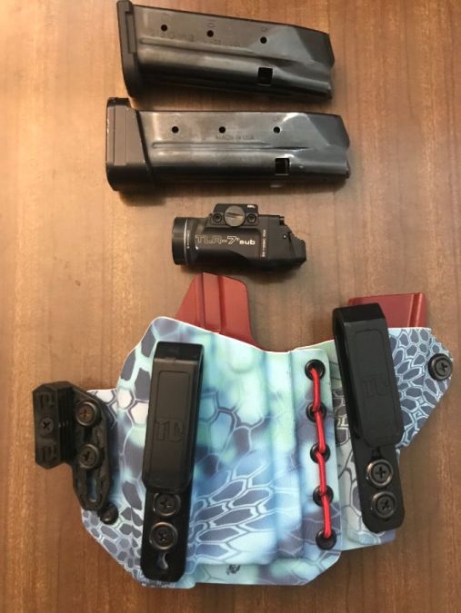 Tier One AWB + Mag slot; 2 Shield Arm mags; Streamlight 
