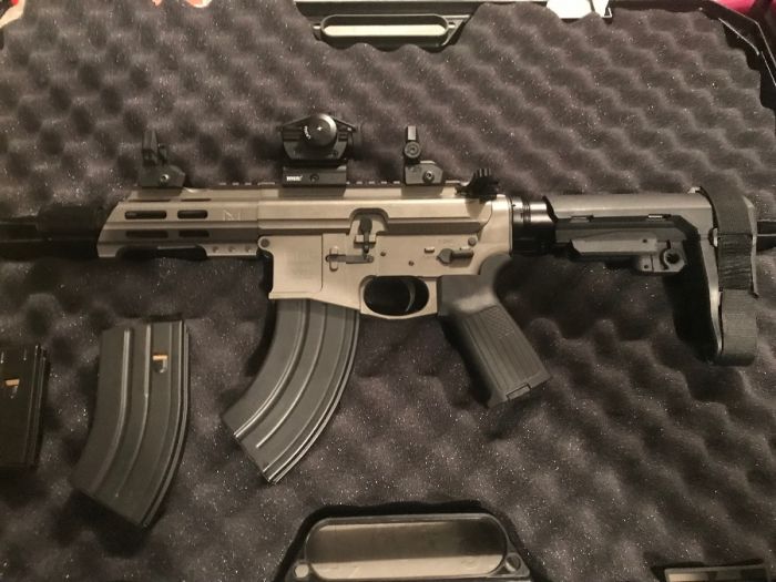 5” AR-15 7.62x39 Pistol 