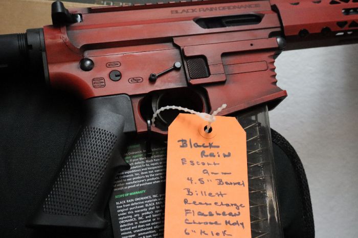 BLACK RAIN ESCORT, 9MM, 4.5&quot;CMB, BILLET, 6&quot;MLOK