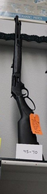 HENRY LEVER X MODEL, 45-70, 20&quot;TH B,4RND, LG LOOP