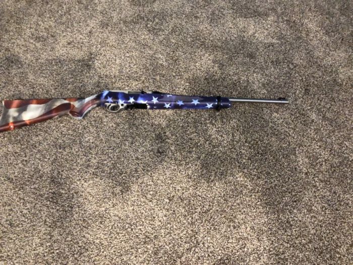 Ruger 10/22  With Custom Flag Stock