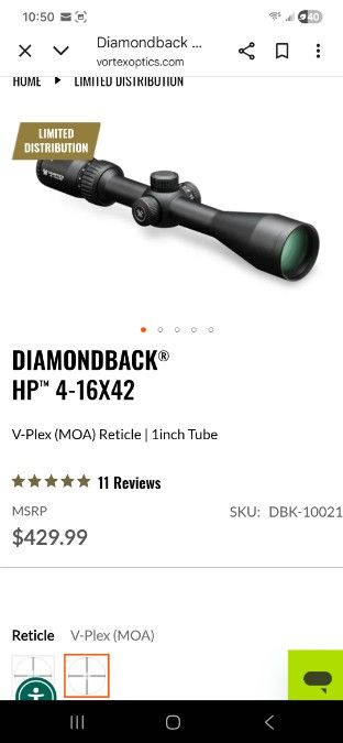 Vortex Diamondback HP 4-16x42