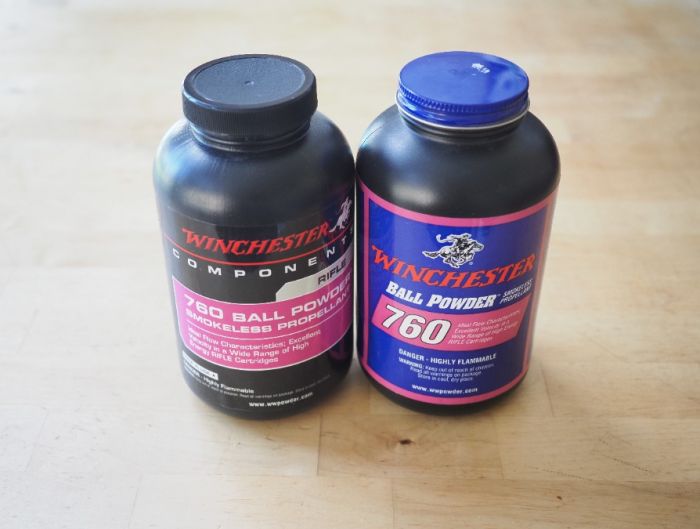 Two 1 lb factory sealed cans of Winchester 760