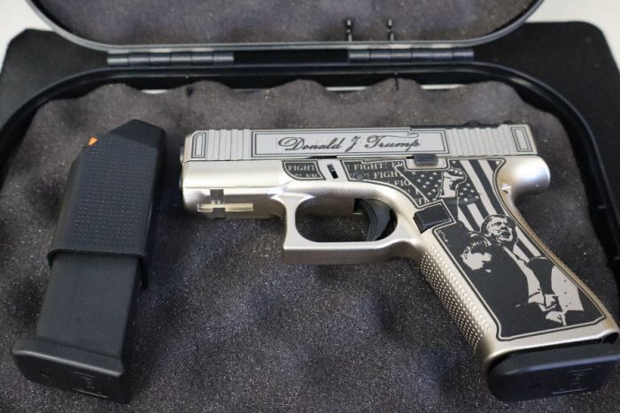 GLOCK 43X CUST TRUMP &quot;FIGHT&quot; 3.41&quot;B, 9MM, 2-10R