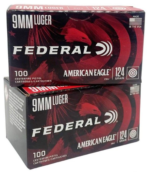 100 rounds 124 grain