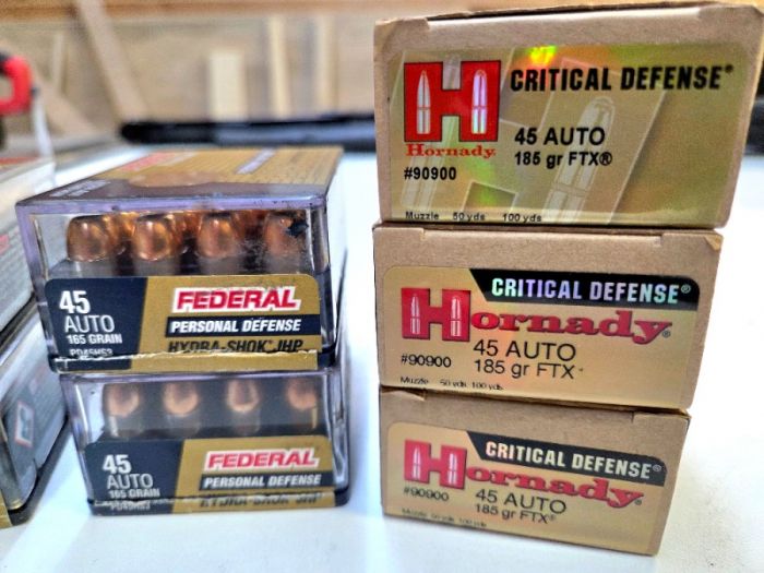 .45 ACP Personal/Critical Defense HP ammo
