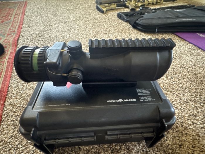 Trijicon ACOG 6x48 with a Green Chevron .223 BAC 