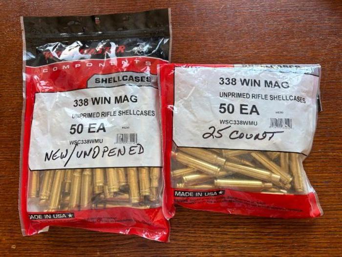 338 Win Mag Brass--Winchester Brand