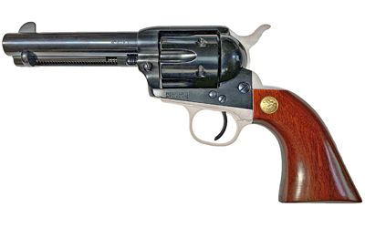 Cimarron Pistoleer 45LC 4.75&quot; Nickel Trim Hardwood