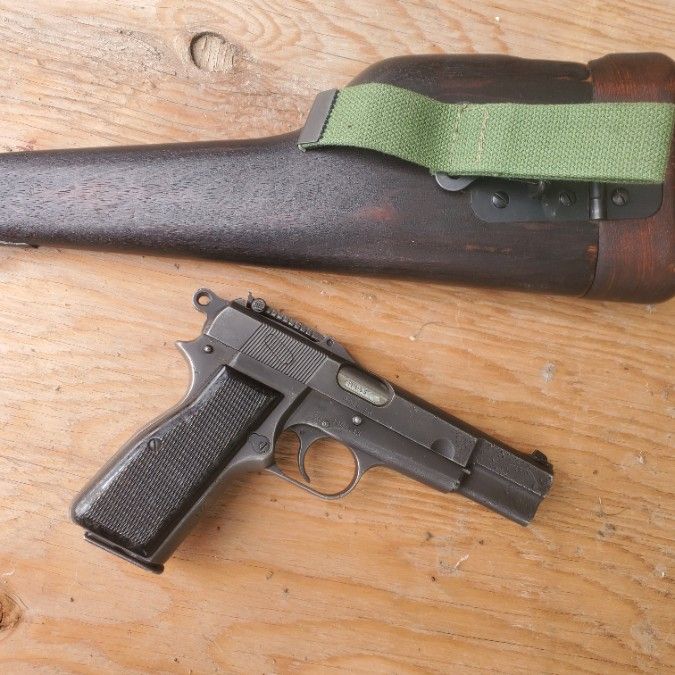 WW2 Inglis Hi Power 9mm Chinese contract with  sto