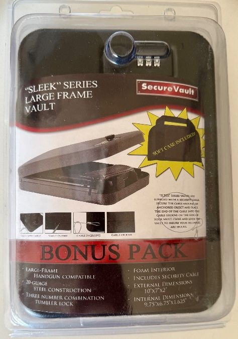 SecureVault steel handgun safe
