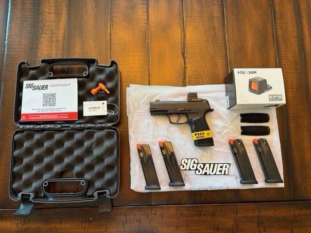 Sig P365 X Macro COMP w/Holosun EPS 9mm- Like New 