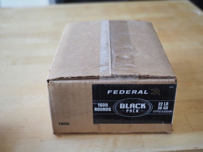1600 rounds of Federal 22 LR Black Pack