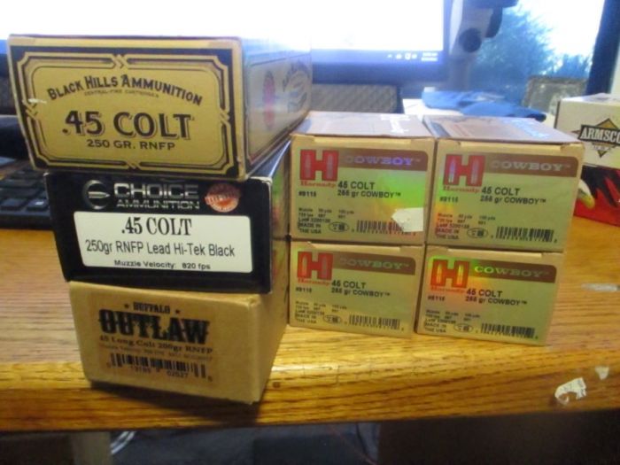 270 Rds 45 Colt Ammo, Hornady Cowboy, Black Hills 