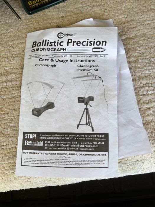 Cronograph and Bore Sight