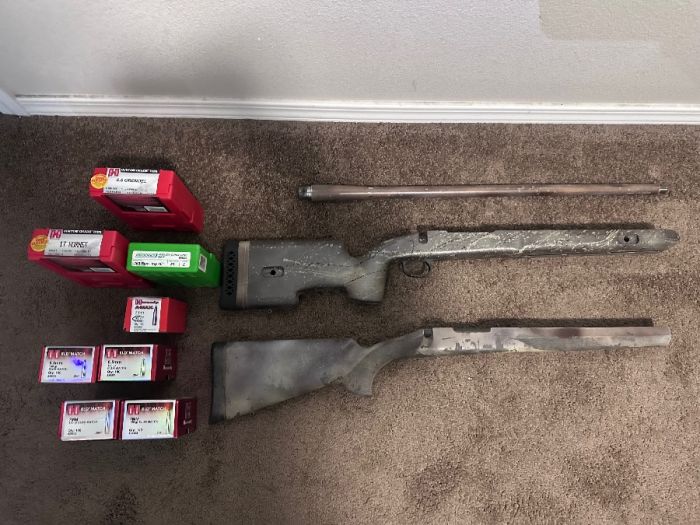 Bartlein barrel, Reloading Dies, Rem 700 stock. 
