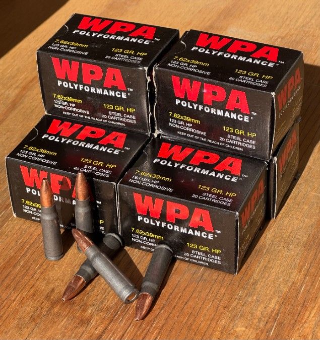7.62x39 WPA WOLF 123 gr. *Hollow Point* 500 rounds