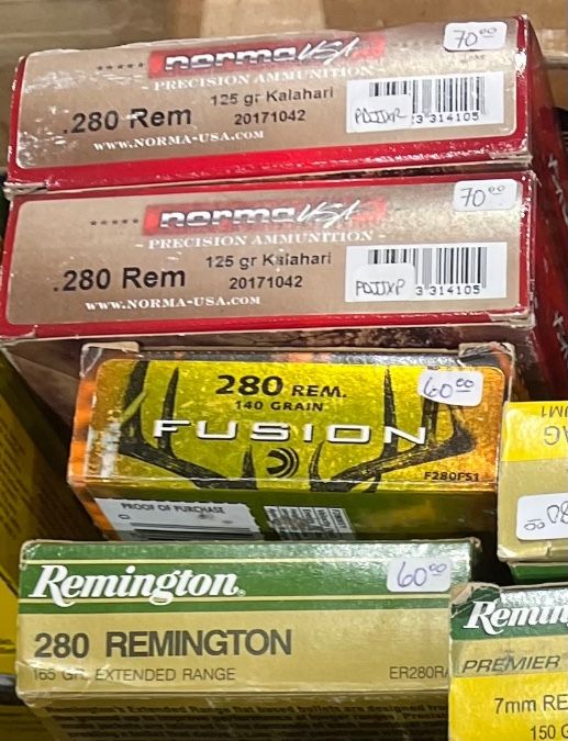 4 boxes 280 REM FEDERAL REMINGTON NORMA ammo 