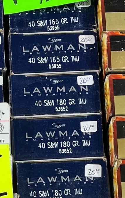 SPEER lawman 40 S &amp; W ammunition in ammo can 