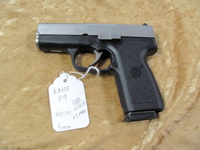 Kahr P9 9mm pistol w/box &amp; 2 mags Used