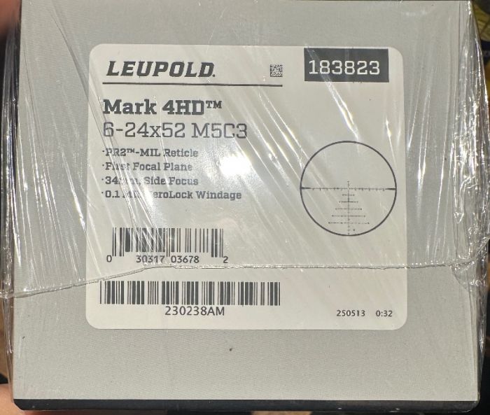 Leupold Mark4HD 6-24x52 MIL PR2 reticle NEW