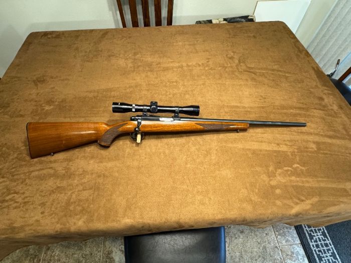 Ruger 77/22 .22LR with 4x32 scope. 