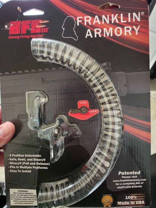 Franklin ar15 binary trigger. New unopened 