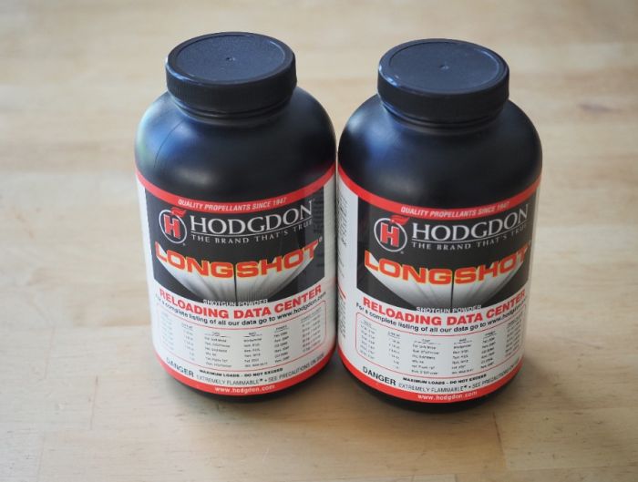 Two 1 lb factory sealed cans of Hodgdon Longshot