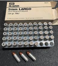 9mm Largo CCI Blazer 50rds / SB Tetrinox 66rds