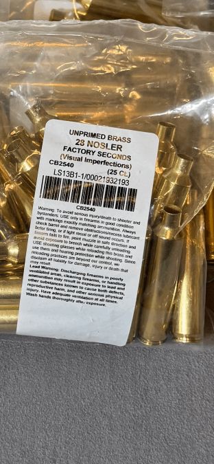 28 NOSLER BRASS