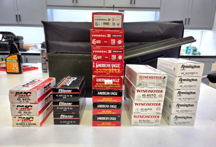 1150 rounds of .45 ACP