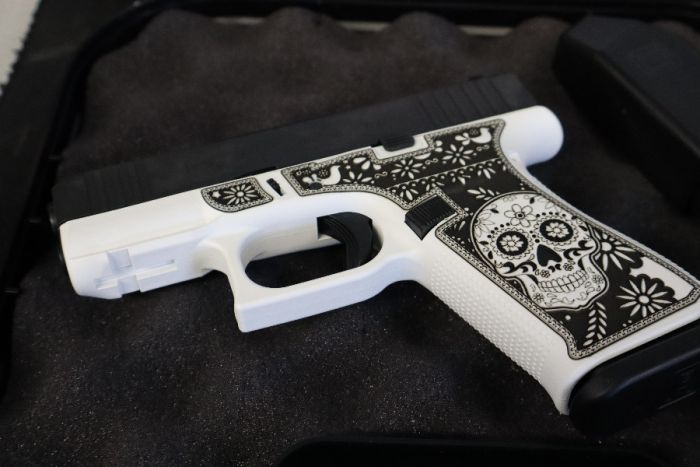 GLOCK 43X, SUGAR SKULL, 9MM, 2-10, 3.4&quot;B, CUSTOM