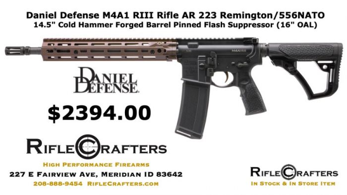 Daniel Defense M4A1 RIII AR 14.5&quot; Pinned 16&quot; OAL