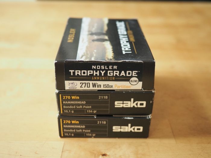 60 rounds of Sako and Nosler 270 Win Ammo 150 gr