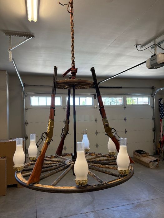 Wagon Wheel Chandelier 
