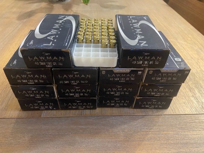737rds Speer Lawman 40 S&amp;W 180gr TMJ