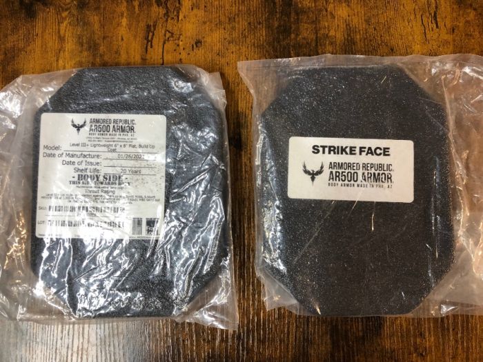 Steel 6x8 Armor Plates - New