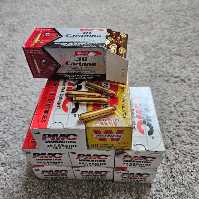 30 Carbine Brass Ammo and Case