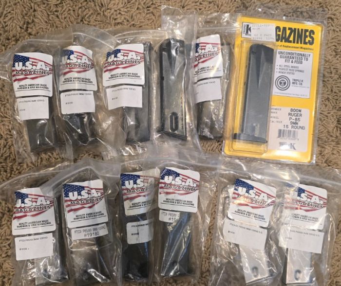 12-Ruger P85/89 magazines 15rd 9mm