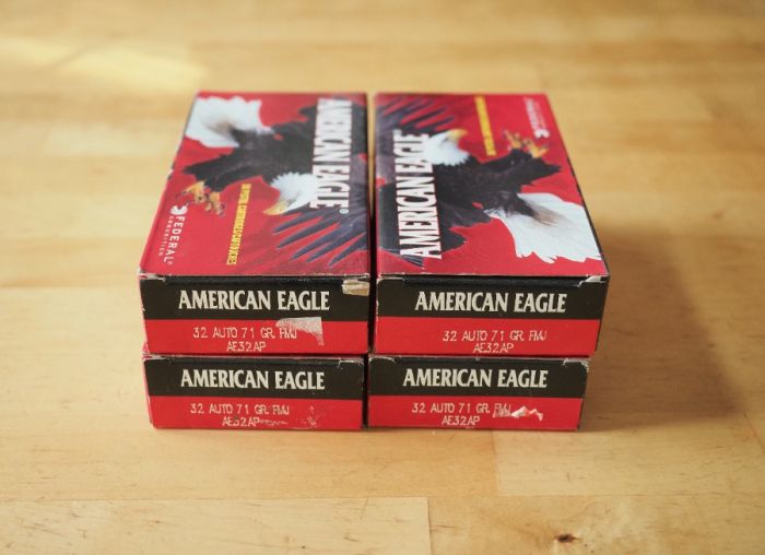 200 rounds Federal American Eagle 32 Auto 32 ACP