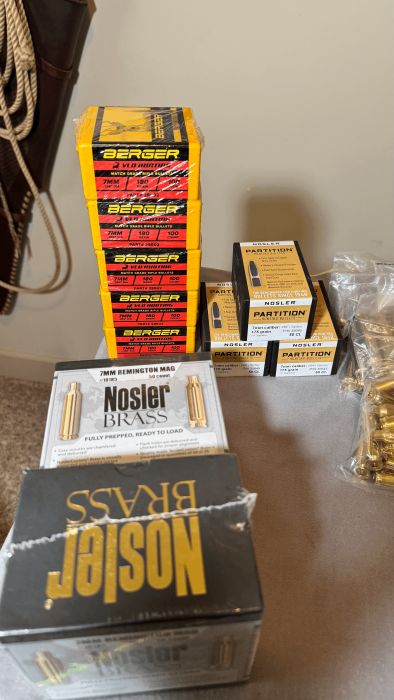 7MM MAG BRASS & BULLETS
