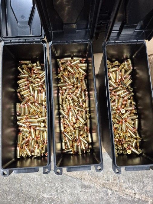 500, 1000,1500 ROUNDS OF FACTORY RELOADED 9MM AMMO