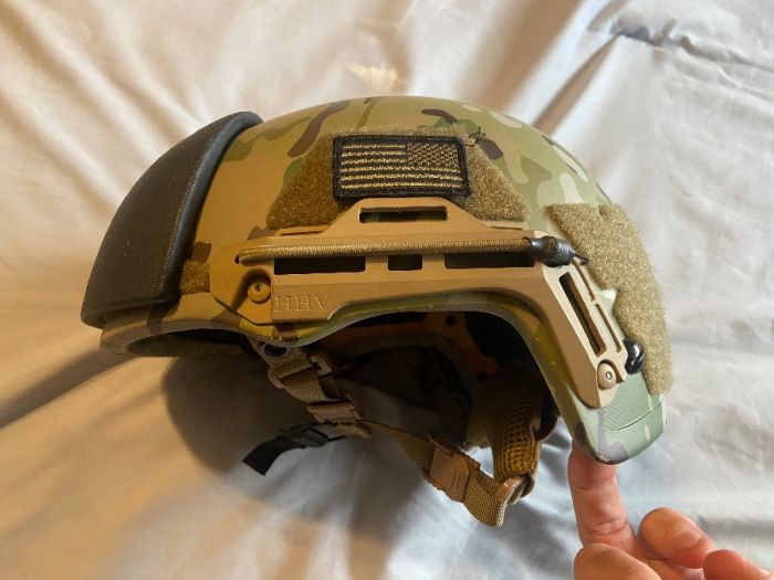 Hard headed veterans helmet with ballistic plate