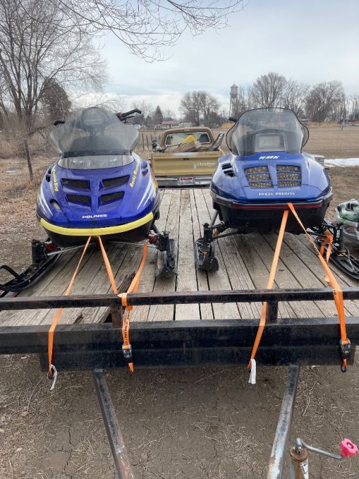 2 Polaris snowmobiles