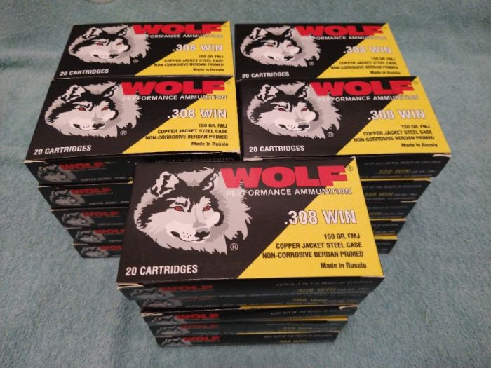 .308 Non Magnetic Wolf 500 rounds $320