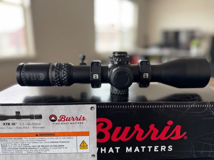 Burris XTR III 3.3-18x50 SCR2M + Badger COMM Mount